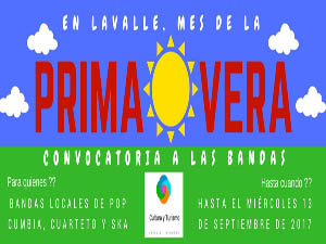Convocatoria de bandas para los festejos de la Primavera Convocatoria de bandas para los festejos de la Primavera