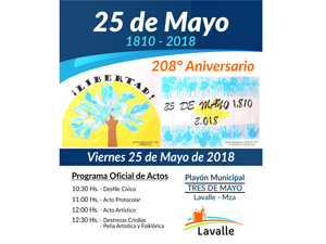 Lavalle festeja el 25 de mayo Lavalle festeja el 25 de mayo