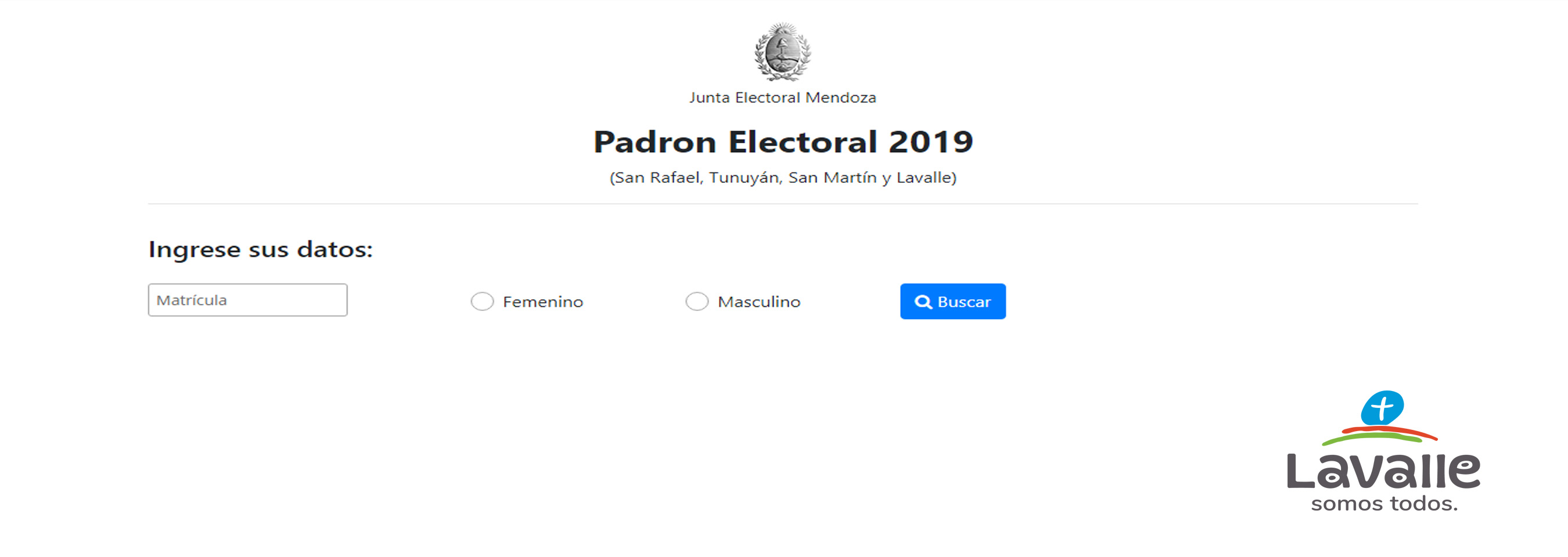 Padrón Electoral Provisorio P.A.S.O 2019